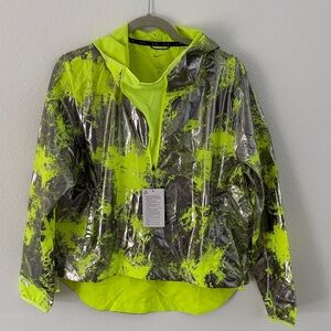 Nike Neon Green and Silver windbreaker size M